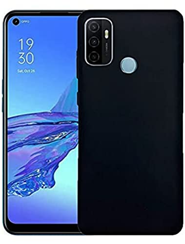 Image of Mobile Back Cover Case for Oppo A33 (2020) (Silicone Case|CameraProtection|Black SC1510)