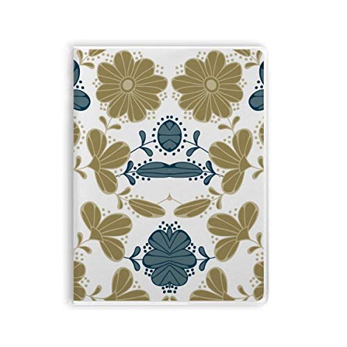 Carnet de notes floral doré avec couverture souple pour vos écrits