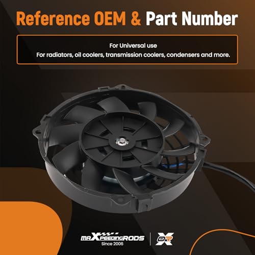 Image of maXpeedingrods 7 inch inch Universal Slim Fan Push Pull Electric Radiator Cooling 12V 80W Mount Kit