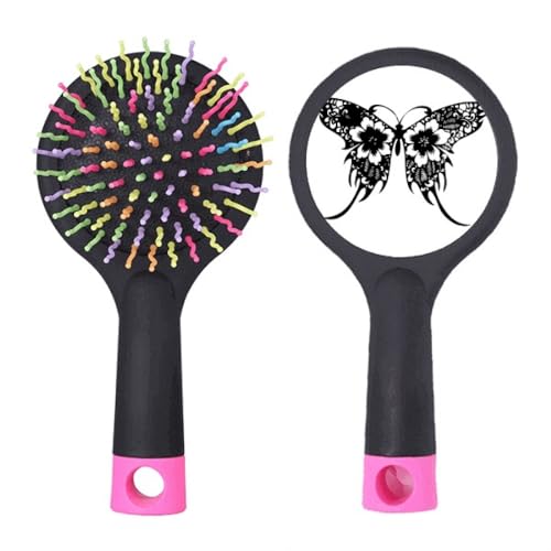 Brosse à cheveux démêlante au design chinois raffiné et finitions florales premium