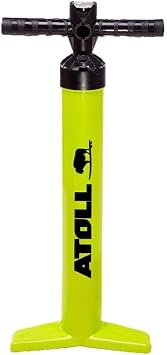 Atoll iSUP Hand Pump for Paddle Board - High-Pressure Dual Action Manual Air Pump with PSI Gauge - Portable, Durable for Inflatable Stand Up Paddleboards, Water Sports Equipment