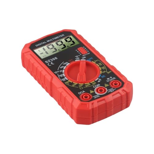 Multimètre électrique Sz308 avec affichage LCD testeur tension rouge
