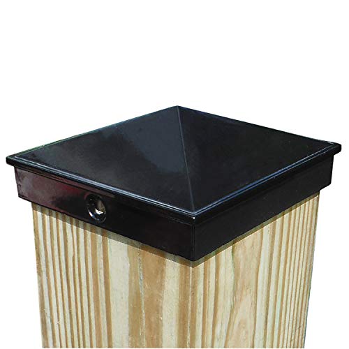 4x4 Fence Post Cap (3 1/2") Single Pack Black Powder Coated Aluminum