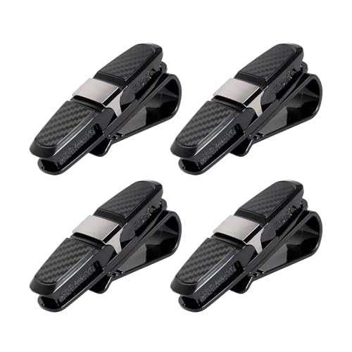 Pevlkawr 4 Porte-Lunettes pour Pare-Soleil Clips De Lunettes pour Pare-Soleil De Voiture Porte Lunette Voiture pour Pare-Soleil De Voiture ﻿