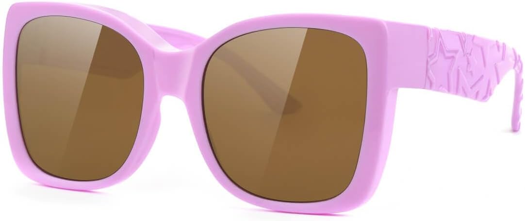 Meeloog Polarized Over Glasses Sunglasses For Women, Oversized Square Sun Glasses, Star Trendy Fit Go Over Shades MST0067