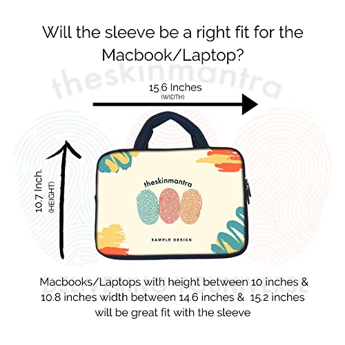 Image of Theskinmantra Chain Laptop Sleeve Bag Compatible with Laptop /Macbooks /Chrombook /Notebook /Zbook (15.6 Inch (Handle), Cute Panda)