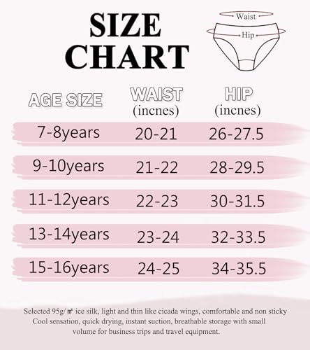 Teen Girls Underwear Seamless Big Girl Panties Fashion and Comfortable Multipack2