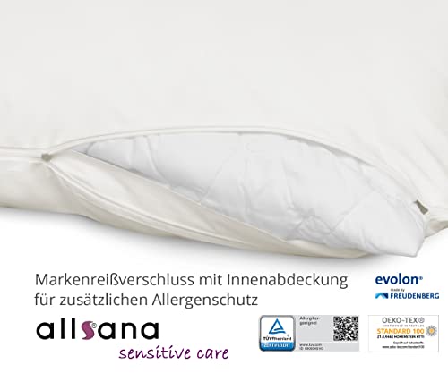allsana Allergiker Deckenbezug 135x200 cm Allergie Bettwäsche Anti Milben Encasing Milbenschutz für Hausstauballergiker TÜV getestet - Image 3