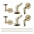 Stainless Steel 316 Grade Glass Canopy Awning Support System Mounting Kit, 36" Rod (100 cm) (Satin Gold)