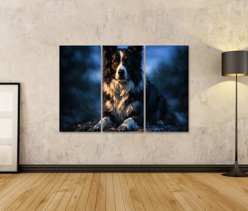 Tableau sur toile pour amoureux des animaux triptyque decoration
