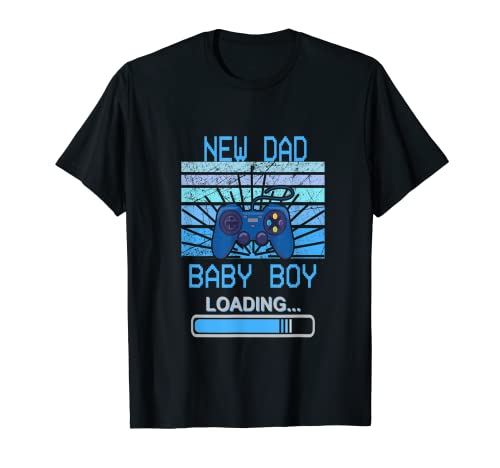Hombre Retro Nuevo Gamer Gaming Papá Bebé Niño Cargando 2022 Controlador Camiseta