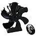 Ventilateur pour Poêle Ventilateur de cuisinière 6 lames chauffante chauffante ventilateur à haute efficacité Poêle Pellet