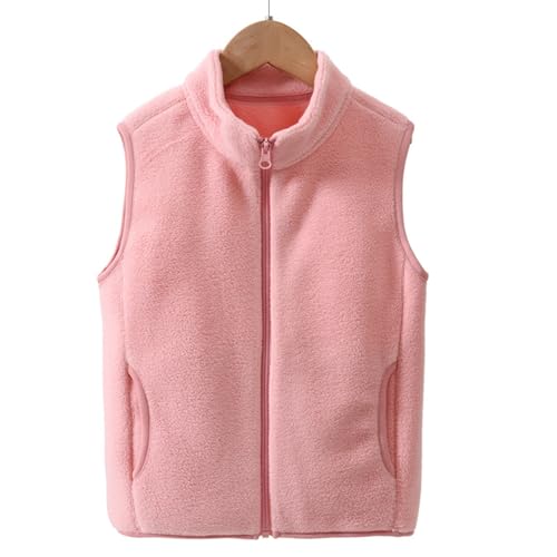 Toddler Boys Girls Fleece Vest Jacket Full-Zip Warm Sleeveless Winter Warm Outerwear With Pockets 2-6 Years3