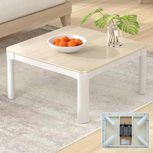 折れ脚テーブル 正方形 75cm リバーシブル天板 こたつテーブル こたつ テーブル 単品 〔 正方形 約75×75cm 〕 天板リバーシブル