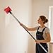 Paint Edger Tool for Walls, Edge Painting Brush Adjustable Pad Applicator with 5-Section Extension Poles & 2 Refill Pads, Perfect Supplies for Trim Ceilings Baseboards and Corner