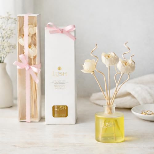 Difusor de aroma Lush Pear Mascarpone 165g con cañas decorativas miniatura 2