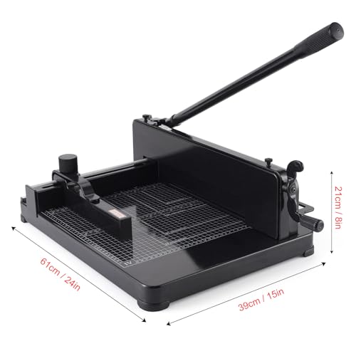 30,5 cm (12 Zoll) strapazierfähiger Papierschneider, 400 Blatt Kapazität, Präzisions-Schneidewerkzeug für Büro und Produktion, langlebige schwarze Oberfläche