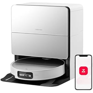 roborock Saros 10 Robot Aspirador, 22.000Pa de succión, 7,98 cm Ultrafino, fregona extraíble automática, AI de evitación de obstáculos, dispensador automático de detergente, Negro (Plateado)