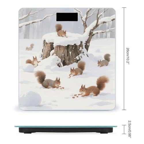 Báscula digital de baño con pantalla LED y vidrio templado miniatura 2