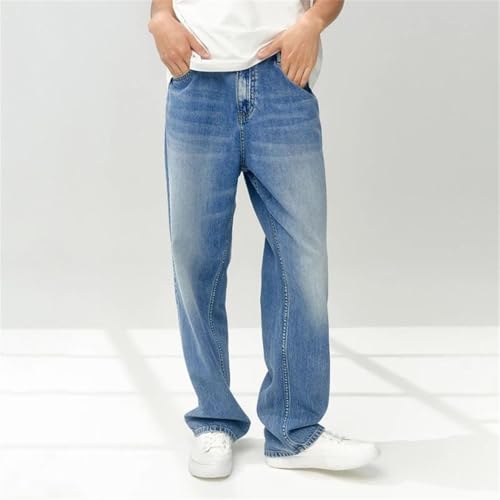 Men's 2025 Denim Jeans, Casual Loose-Fit, Straight-Leg, Soft Denim, Vintage Fashion2