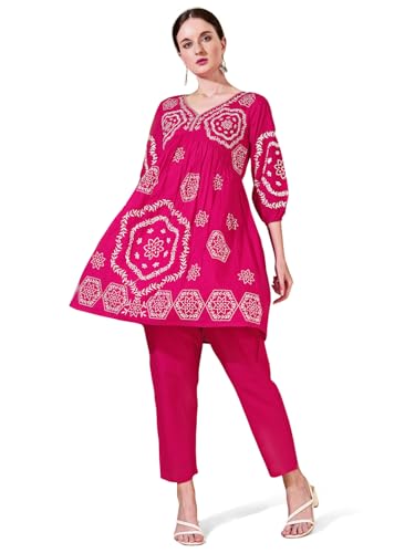 Image of Womanista Embriodery frock suit set for womens | coord set for womens cotton | co ord sets for women stylish | co ord sets for women casual wear