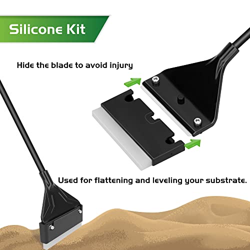Image of 24.5'' Professional Algae Scraper, Aquarium Blade Cleaner with 10 Pcs Replaceable Blades Stubborn Algae, Suitable for Water Tank Size Above 30 Gallons