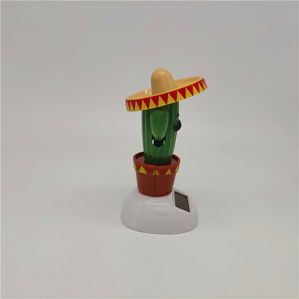 LICHENGTAI Bambola Hawaiana a Energia Solare Giocattolo, Bambola del Cruscotto della Pianta di Cactus ad Energia Solare, Carine Pianta di Cactus Bobbleheads Statuetta per Auto Decorazione