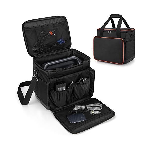 Trunab Tasche für Generator, Kompatibel mit Jackery Explorer, Reisetasche für Tragbares Kraftwerk mit Taschen für Ladekabel und Zubehör