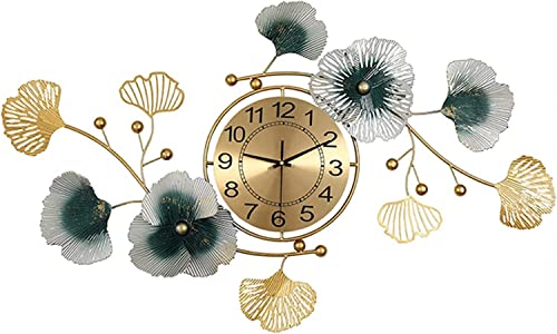 Horloge murale d'art moderne en métal créativité et élégance dorée