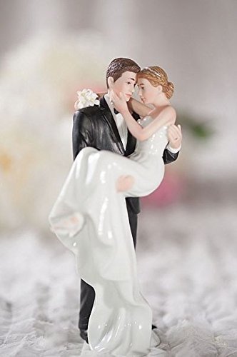 Wedding Collectibles 707529C-1 Personalized Groom Holding Bride Traditional Cake Topper Figurine: Custom Hair Color Available cover