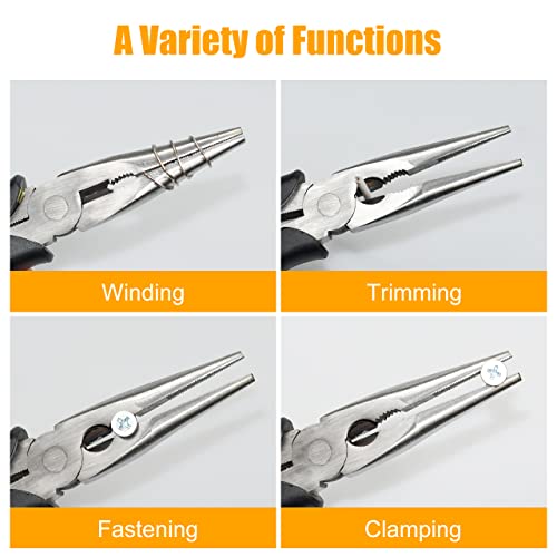 Zuzuan Premium Vise-Grip Long Needle Nose Pliers- 8 Inch & 6‘’ thumb #4