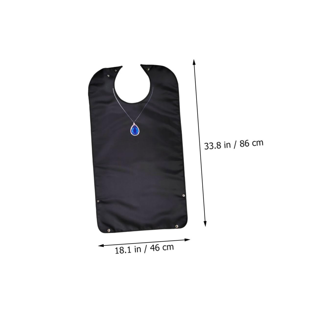 FRCOLOR 2 Piezas Babero Adulto a La Hora De Comer Babero De Cena Reutilizable Plegable Para Ancianos Práctico Para La Cena Bata Delantal Infantil Poliéster Black