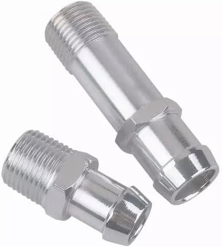 HEATER HOSE FITTING SET for 3/4" Water Pump & 5/8" Intake, Chromed Steel Connectors, Direct Fit No Leak, Compatible with SBC BBC Small Block/Big Block Engines​