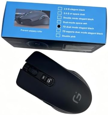 TukeSM Wireless Bluetooth Mouse Charging Dual Mode Notebook Desktop Computer Silent Silent Game Office (X9 7key Dual Mode - Black)