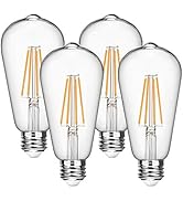 Vintage LED Edison Bulbs 60 Watt Equivalent 6W Dimmable LED Filament Light Bulb 600 Lumen Soft Wh...