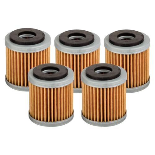 Image of Tusk First Line Oil Filter 5 Pack Compatible with Yamaha YZ250F /450F /WR250F /450F 2003-2026 /YFZ450R 2009-2026 /Raptor 250 2008-2013 Replaces OEM 5D3-13440-09-00, 5TA-13440-00-00, 38B-E3440-01-00