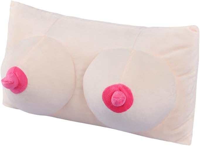 XGOPTS 3D Boobs Breasts Pillow Cushion Creative Funny Boobs Pillow Soft Memory Foam Sleep Cuddle Pillows Funny Body Chest Shaped Pillows Breast Cushion for Couples Husband Boyfriend Bedroom Decor