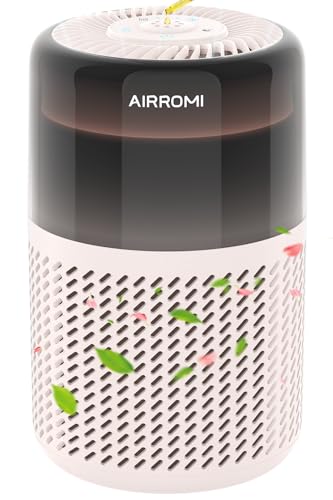 AIRROMI ��C����@ ���^�y�y�b�g�Ή�&�A���}�@�\�z15�� 360°�z�� 23dB�É� 1�E2�E3�i�K�ŕ��ʒ��� 7�F�i�C�g���C�g �ȃG�l �ԕ��΍� �z�R���z�� PM2.5 �A�����M�[�� 3�w�\��HEPA�{�����Y�t�B���^�[ ��� �Q�� �g�C��(