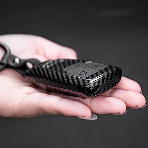OTMIK ABS Plastic Car Key Cover Carbon Fiber Pattern Case fit for Audi A4 A5 B9 S4 S5 S7 Q5 TT Key Shell Accessories (Black) - Image 3