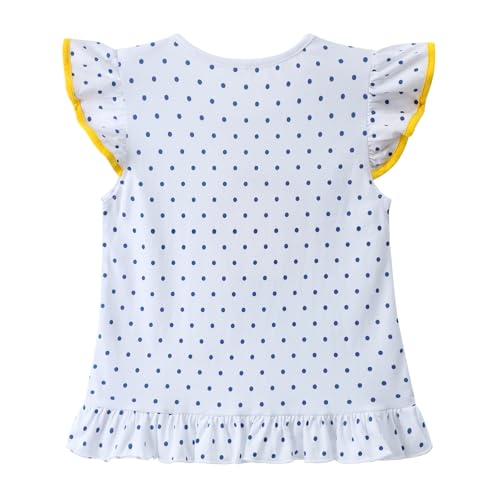 Image of HILEELANG Toddler Girl Easter Outfit Spring Summer Cotton Leggings Pants Tees Shirts Clothing Sets