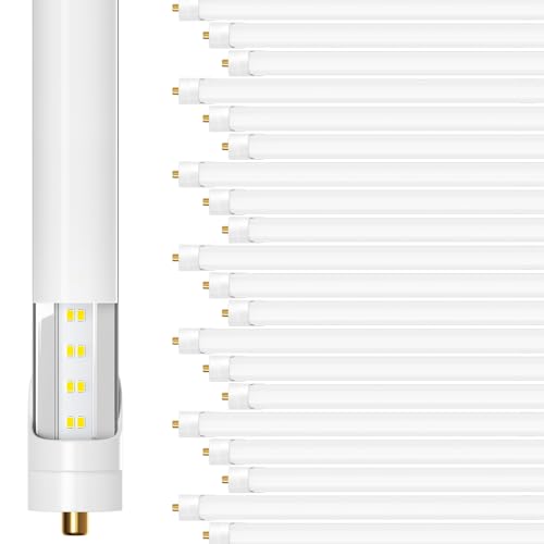 ONLYLUX 8FT LED Bulbs Ballast Bypass, 6700LM 6000K 45W High Brightness, Dual-End Powered - Direct Replacement for T8/T12/F96T12 Fluorescent Tubes in Warehouse, Garage & Workshop (20Pack)
