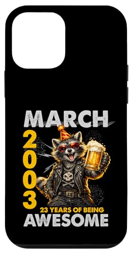 23rd Birthday Raccoon Beer March 2003 Vintage 23 Years Old �X�}�z�P�[�X iPhone 12 mini �p