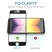 MANTO 2 Pack Screen Protector for iPhone SE (2022, 2020), 8, 7, 6S, 6 - Full Coverage Tempered Glass (4.7 Inch, Black)