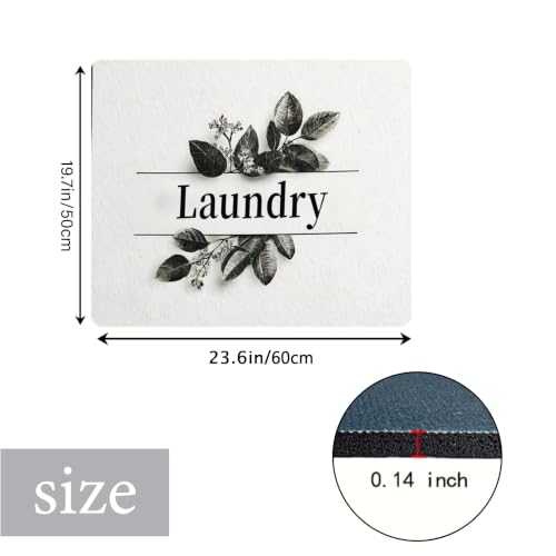 Image of Washer Dryer Top Cover Mat, Non-Slip Laundry Room Decor, Laundry Room Kitchen Appliance Decor Protector Universal 23.6 inchx19.7 inch (Laundry 2)