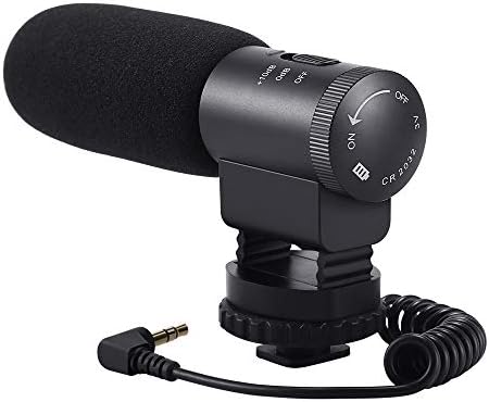 Camcorder Microphone, Photography Interview Shotgun Mic Microphone for Nikon Canon DSLR Camera/DV Camcorder with 3.5mm Jack (Not for Canon T5i,T6)