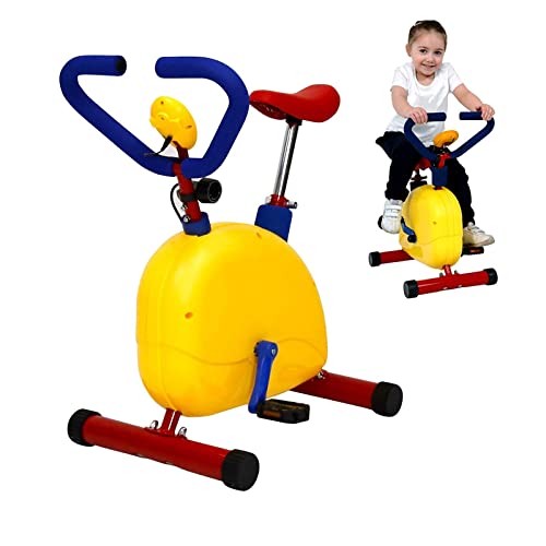 Bicicleta estática para niños con resistencia manual y pantalla LCD, equipo de entrenamiento en interiores para niños de 3 a 8 años, perfecta para entrenamiento en casa y jugar