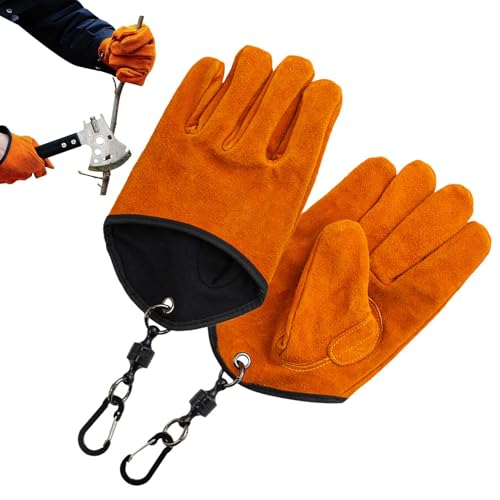 Guantes de barbacoa – Guantes de barbacoa de 9,25 pulgadas Guantes de horno parrilla loves | Protección térmica magnética loves | Guantes de horno cómodos y seguros portátiles para barbacoa, parrilla