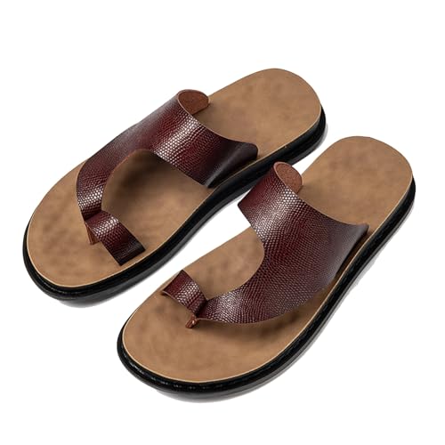 Outdoor Men Bunion Orthopedic Sandals,Summer Plantar Fasciitis Beach Flip Flops,Fashion Hallux Valgus Breathable Slippers