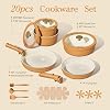 Carote 20pcs Ceramic Cookware Set with Detachable Handles, Pots and Pans Set Non Stick, RV Kitchen Cooking Pot and Pan, Dishwasher Safe, Non-toxic Induction Cookware PFAS and PFOA Free,Orange #1