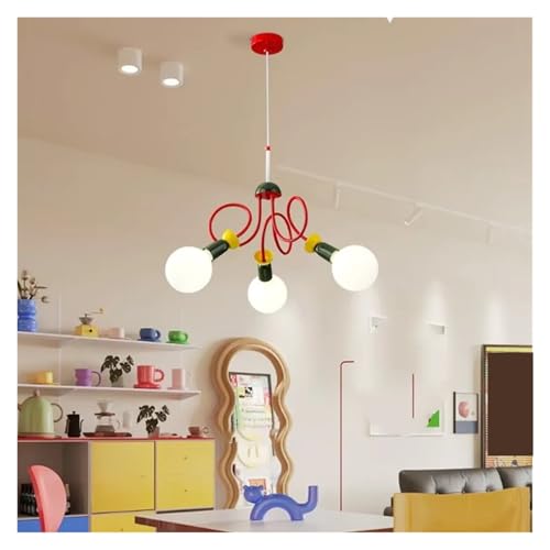 Lustre LED 3 têtes blanc chaud luminaire performant pour salon et chambre